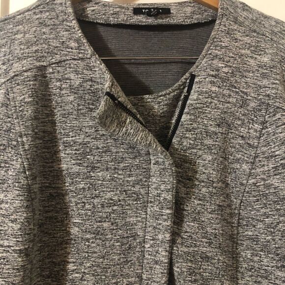 Torrid Double Knit Moto Jacket Women’s 3X Gray Knit Zip Up Rayon Blend - Picture 3 of 6